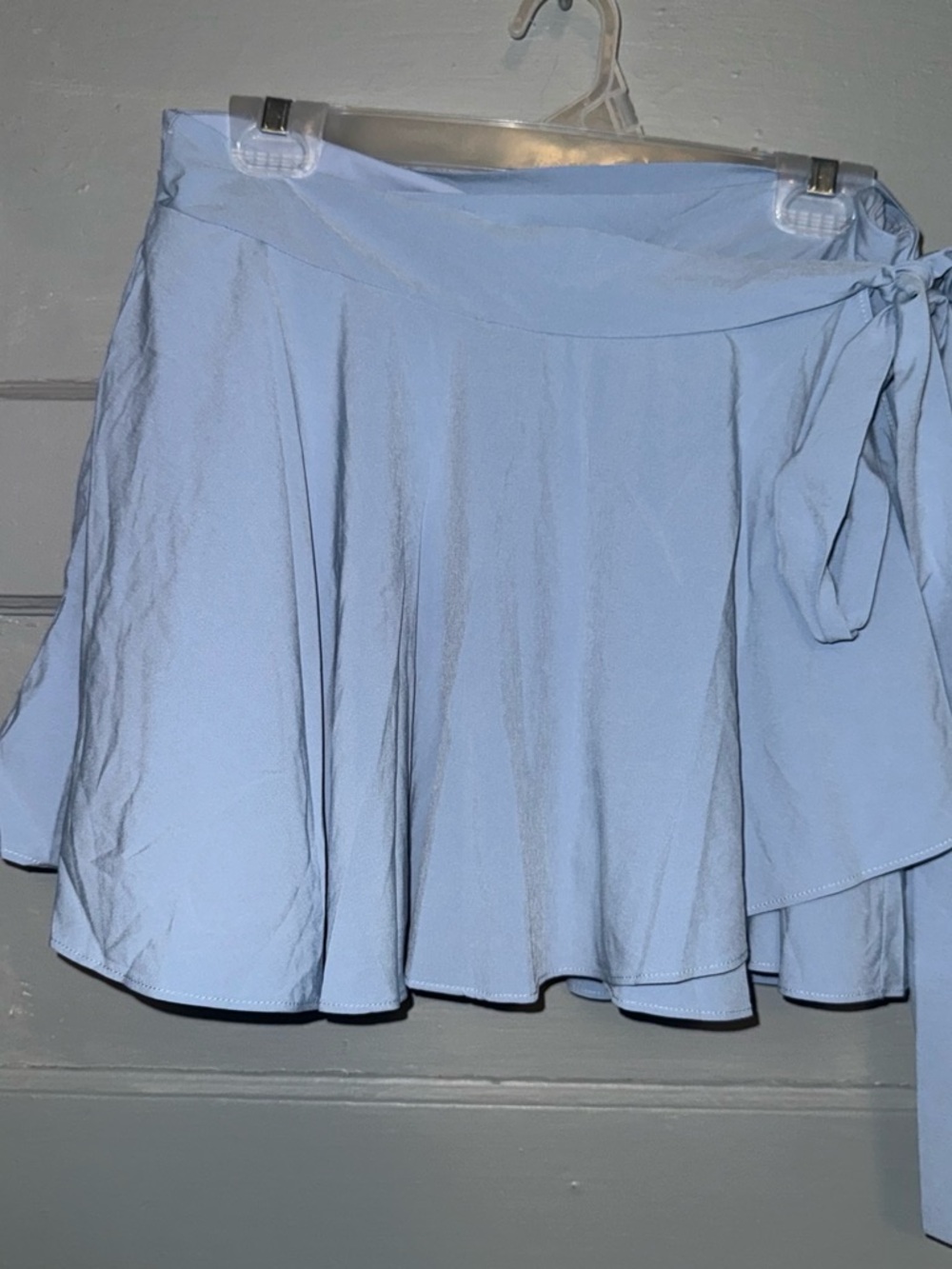 HALARA Light Blue Circle Skirt with Side Tie